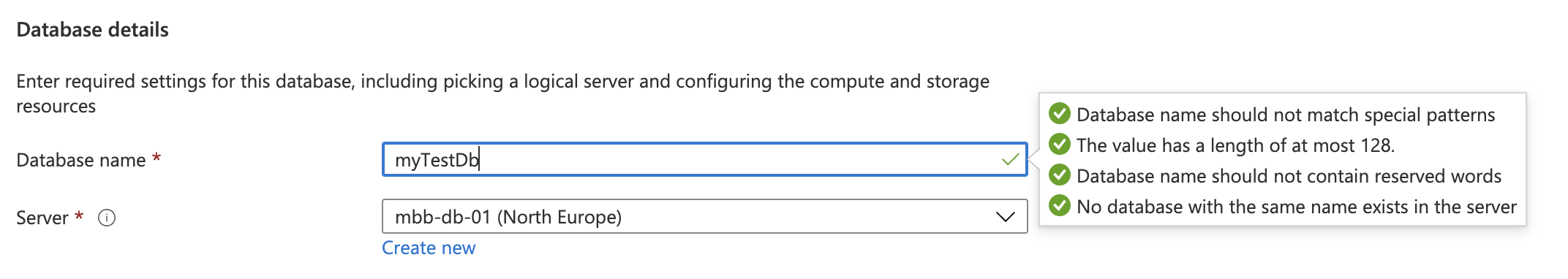 SQL Database Set up