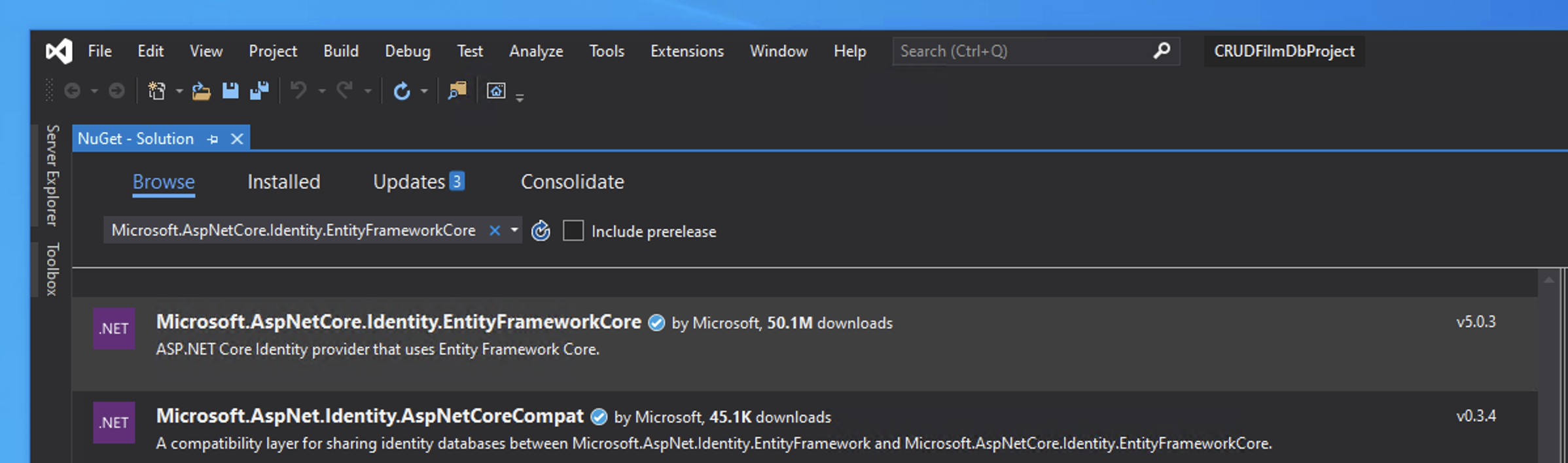 Identity Packages via NuGeT