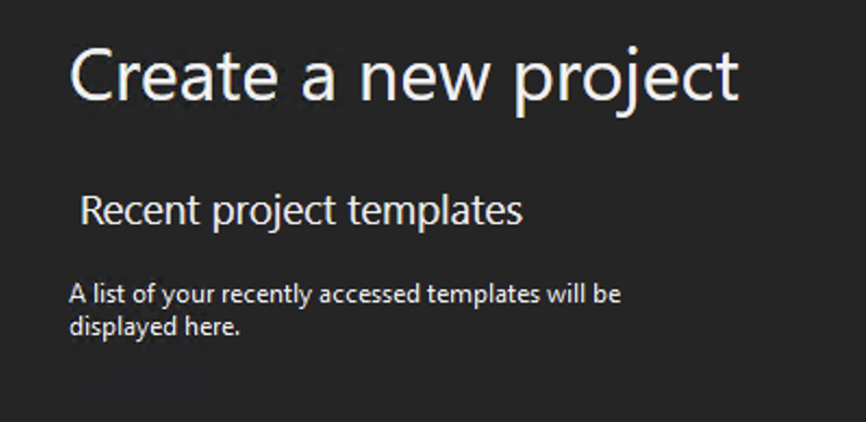 Quick Start Create a new project