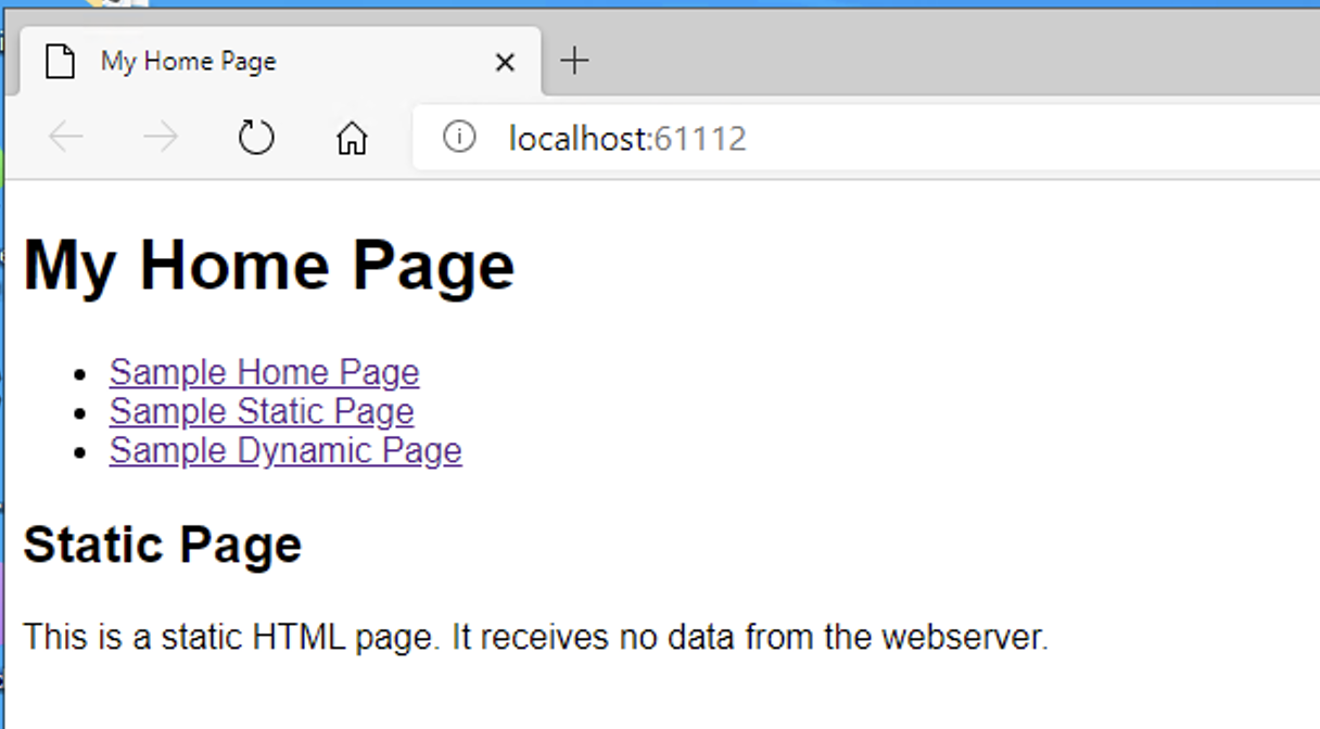 index.html as the Homepage