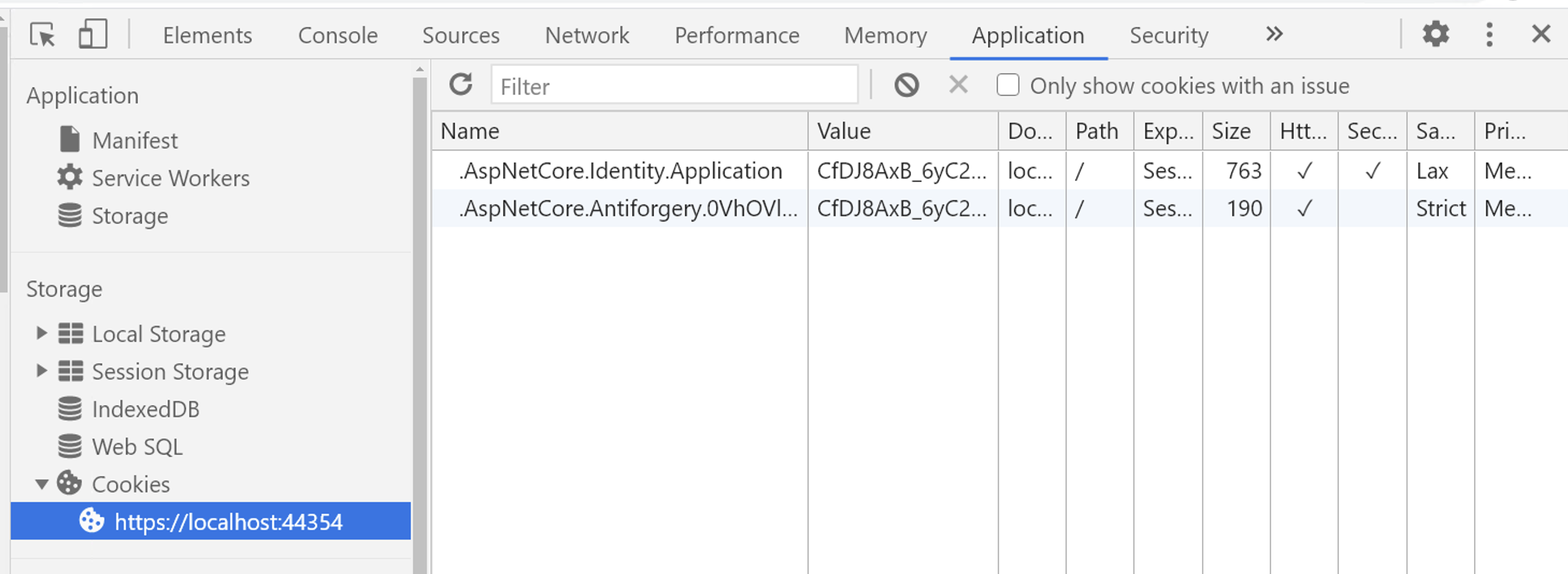 Cookies used for Security